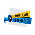 We are hiring megaphone design template