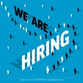 We are hiring minimalistic flyer template with people icons