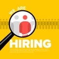 We are hiring minimalistic yellow flyer template Royalty Free Stock Photo