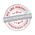 We are hiring multi-tradespeople - job advertising