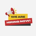 We are hiring now banner