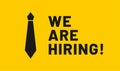 We are hiring, open vacancy. Hiring and recruitment banner design. Vacant position, join our team. Business hiring and recruiting