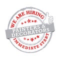 We are hiring Painters and Decorators - stamp / label