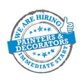 We are hiring Painters and Decorators - stamp / label for print