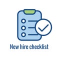 Hiring Process icon with an aspect of being a new hire Royalty Free Stock Photo