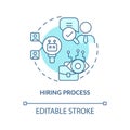 Hiring process turquoise concept icon