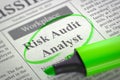 We are Hiring Risk Audit Analyst. 3D.