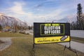 Hiring Sign Alberta Springtime Elections Town of Canmore