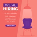 We are hiring software developers banner design