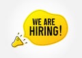 We are hiring template, job vacancy concept