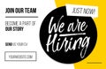 We are hiring vacancy advertisement template. Trendy job vacancy banner, poster or flyer with yellow, white and black colors