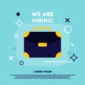 We are hiring vacancy open recruitment. Job vacancy banner. Open recruitment illustration Royalty Free Stock Photo