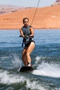 Hirl Wakeboarder at Lake Powell Royalty Free Stock Photo