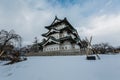 Hirosaki Castle during winter, Aomori, Japan.