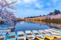 Hirosaki park cherry blossoms matsuri festival in springtime season Royalty Free Stock Photo
