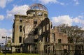 HIROSHIMA, JAPAN - APRIL 01, 2019: Atomic Bomb Dome or A-bomb dome Genbaku Dome-mae , a part of the Hiroshima Peace Memorial Royalty Free Stock Photo