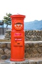 HIROSHIMA, JAPAN - MARCH 25, 2016: Traditional post box in Miyajima island.