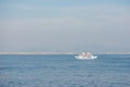 Ferries boat crossing the inland sea between Miyajimaguchi and Miyajima