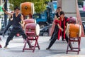 Japanese drums Taiko - Kumi-daiko performance in Hiroshima, Japan.