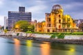 Hiroshima, Japan skyline and Atomic Dome Royalty Free Stock Photo