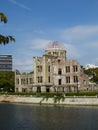 Hiroshima Peace Memorial from Ota river bank