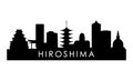 Hiroshima skyline silhouette.