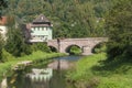 The Hirsauer bridge over the river Nagold in Hirsau