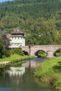 The Hirsauer bridge over the river Nagold in Hirsau