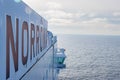 A deck of a ferry on an ocean between Sweden and Denmark Royalty Free Stock Photo