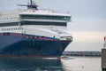 Hirtshals, Denmark, 20 November 2019: Port of the company Colorline and arrival of ferries in Denmark