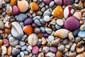 Multicolored stones, creating a stunning and diverse mosaic