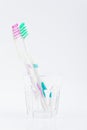 His and her toothbrushes Royalty Free Stock Photo