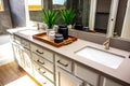 His And Hers Sinks In New Bathroom Vanity Royalty Free Stock Photo