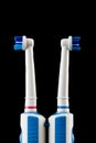 His and Hers Toothbrushes Not Talking Royalty Free Stock Photo