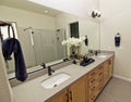 His And Hers Vanity In Modern Master Bathroom Royalty Free Stock Photo