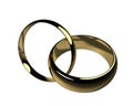 His and Hers Wedding Bands - Isolated Royalty Free Stock Photo