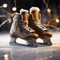 His hockey skates meet her figure skates in a winter spectacle