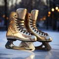 His hockey skates meet her figure skates in a winter spectacle