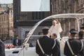 His Holiness Pope Francis meets the pilgrims in Milan, Italy Royalty Free Stock Photo