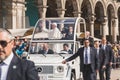 His Holiness Pope Francis meets the pilgrims in Milan, Italy Royalty Free Stock Photo