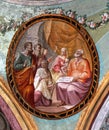 His name is John, Birth of Saint John the Baptist, fresco on the ceiling of the Saint John the Baptist church in Zagreb, Croatia
