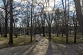 Park at the center of town of Hisarya, Plovdiv Region, Bulgaria Royalty Free Stock Photo