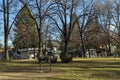 Park at the center of town of Hisarya, Plovdiv Region, Bulgaria Royalty Free Stock Photo