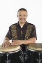 Hispanic Bongo Drum Player Royalty Free Stock Photo