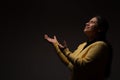 Hispanic Christian Woman Praying or Talking to God