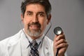 Hispanic Doctor Using Stethoscope