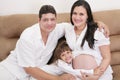 Hispanic family expecting new baby Royalty Free Stock Photo