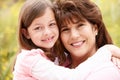 Hispanic grandmother and granddaughter Royalty Free Stock Photo