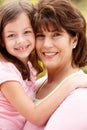 Hispanic grandmother and granddaughter Royalty Free Stock Photo