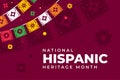 Hispanic Heritage Month Background Design Vector Collection Royalty Free Stock Photo